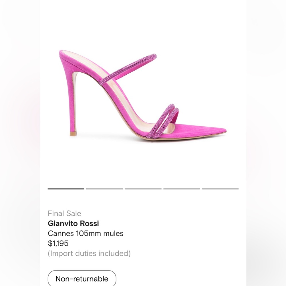 Gianvito rossi cannes heeled pink suede pointed toe crystal sandals size 39